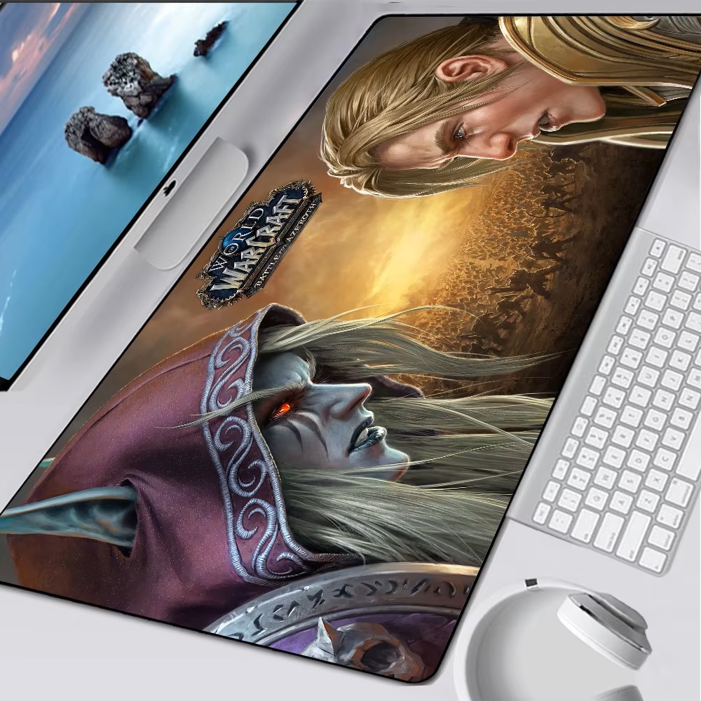 Pc Gaming World Of Warcraft - Warcraft Allianceの世界大型ゲーミングマウスパッド、コンピューターマウスパッド、PCゲーマーマウスマット、ラップトップキーボードカーペット、デスクパッド