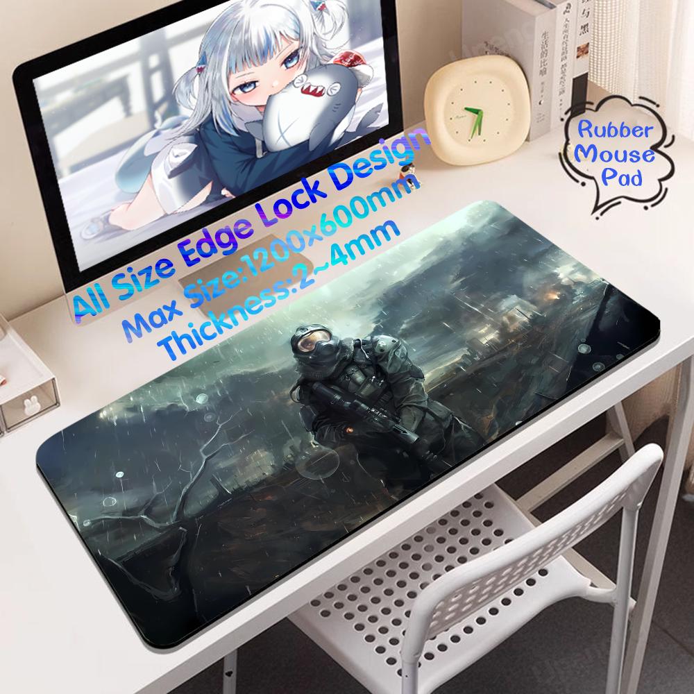 Pc Gaming High End - S_stalker 2-ハイエンドe-sportsマウスパッド、デスクマット、1200x600ラバー、PCセットアップ、スーパーガビネテガムアクセサリー