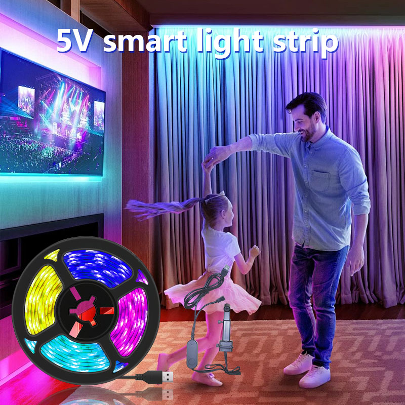 Rgb Light Strip - STTLスマートテレビLEDストリップライト2.5M RGB USB電源リモコン付きテレビバックライト同周波同期HDMIアンビエントライトランプストリップ
