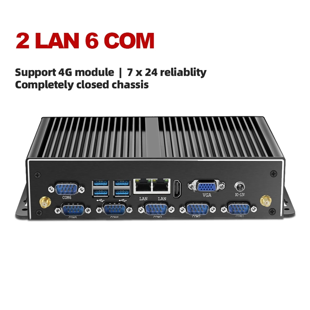Pc Gaming High End - インテル Core I7-5500U I5-4200U ミニPC、2xNIC LAN、6DB9