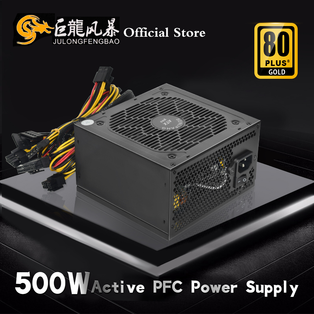 Pc Gaming High End - Julongfengbao-PC用110v,220v,500w,600w,800w,max,80plus,ゴールド,12v,ユニバーサル,ハイエンド,24ピン