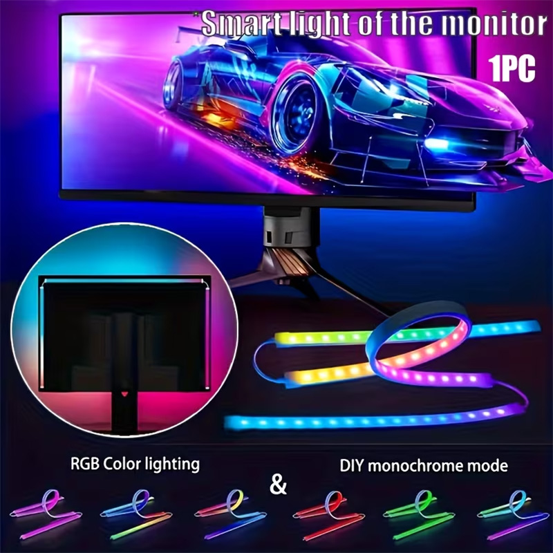 Rgb Light Strip - RGB ゲーミングライト ストリップ モニター バックライト LED