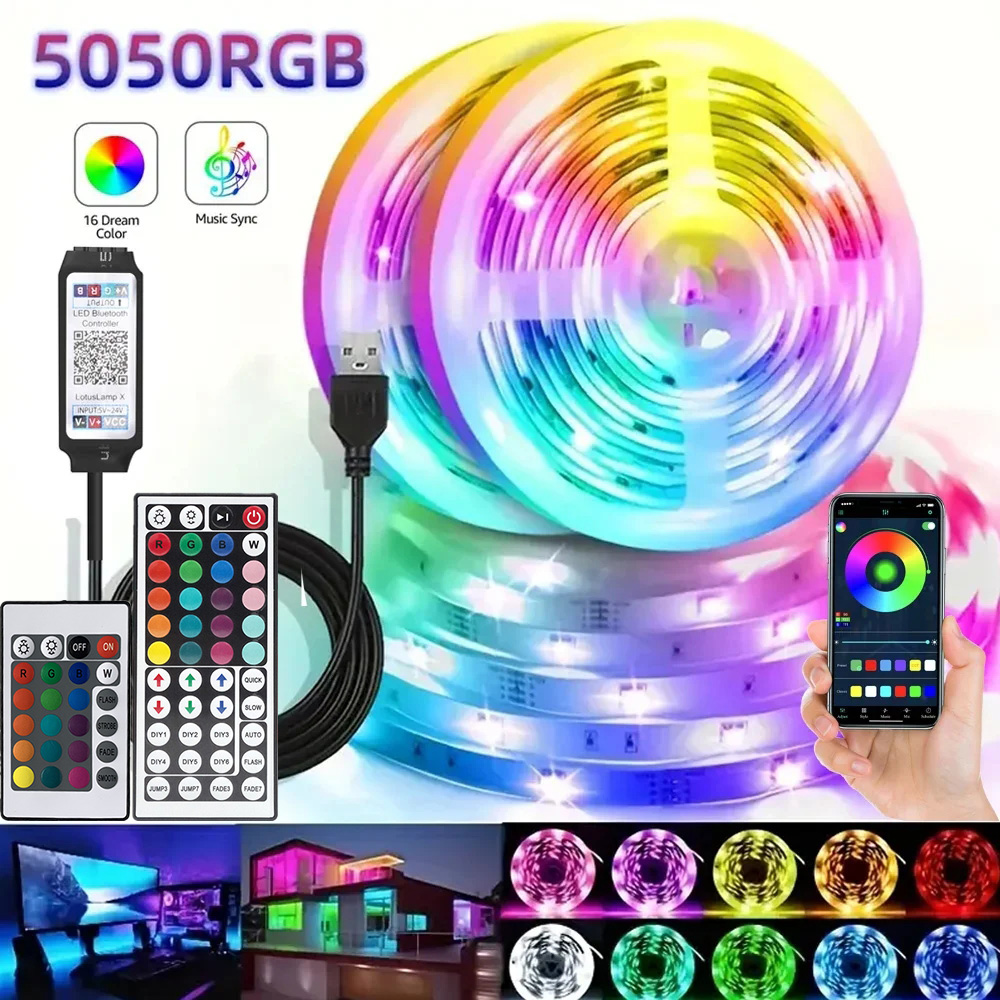 Rgb Light Strip - スマートRGB LEDゲーミングライトストリップ USBクリスマスライト 音楽同期 フレキシブルテープ アプリリモコン