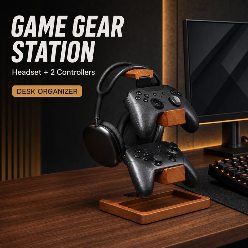 Pc Gaming Earphones - 木製ヘッドホンスタンド ゲーミングヘッドセットホルダー デスクイヤホンラック オーガナイザー ホームオフィス PCゲーマー