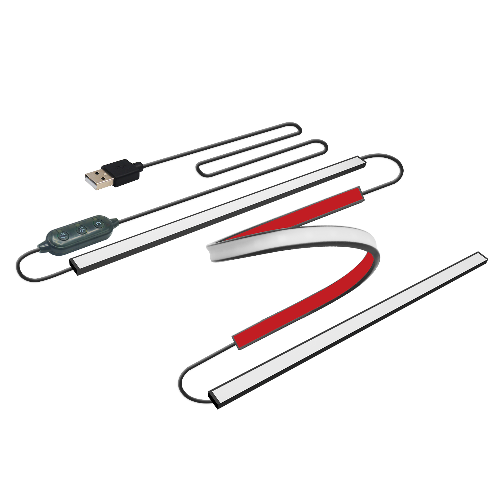 Rgb Light Strip - Bluetooth APP制御 RGBモニターLEDバックライトストリップ USB 24キーIRリモコン フレキシブルシリコンアンビエントライト