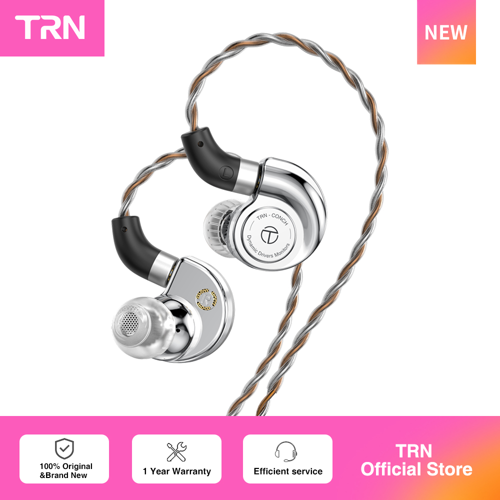 Pc Gaming Earphones - TRN Conchイヤホン ラッキーバッグ 高性能DLCダイヤモンドダイアフラム ダイナミックインイヤーモニター チューニングノズルフィルター