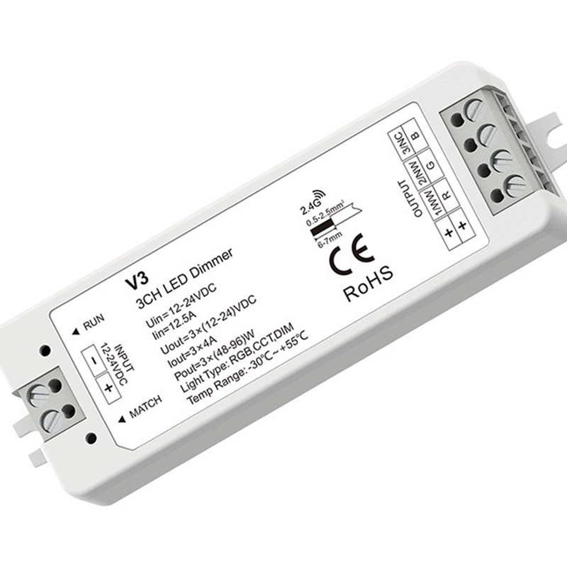 LED コントローラー 3 チャンネル V3 2.4G DC - Rgb Light Strip のレビューと価格