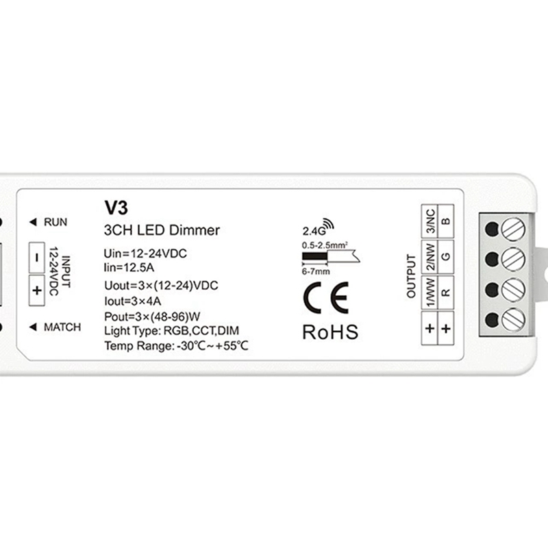 LED コントローラー 3 チャンネル V3 2.4G DC - Rgb Light Strip のレビューと価格