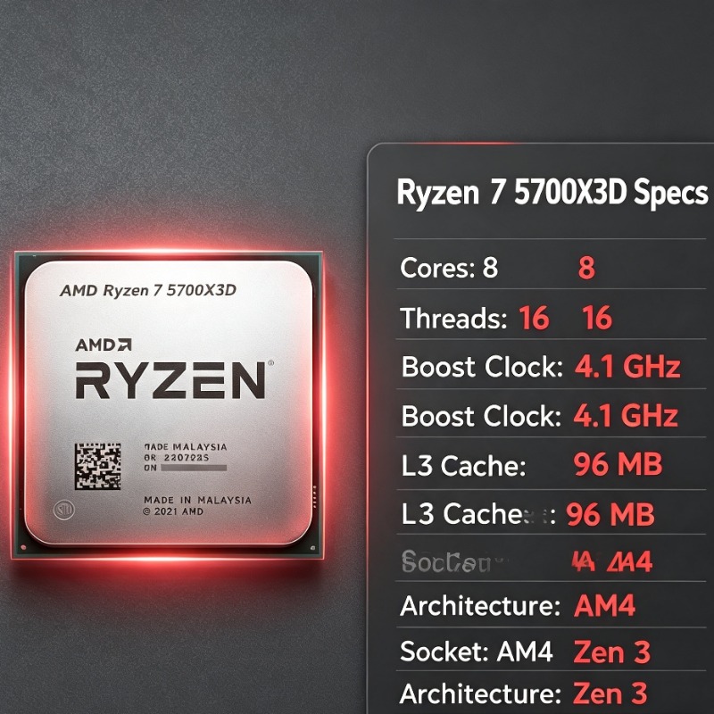 AMD R7 5700X デスクトッププロセッサ ソケットA - Pc Gaming High End のレビューと価格