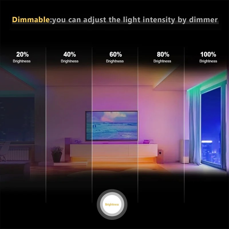 ホットセール ドットレスRGB調光可能 12v 24v 10 - Rgb Light Strip のレビューと価格