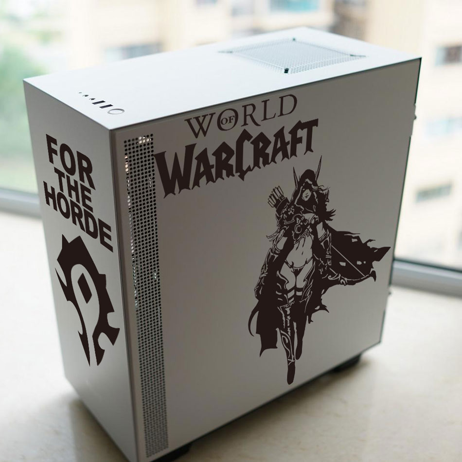 世界での配送-PCケース、落書きのビニールステッカー、atx - Pc Gaming World Of Warcraft のレビューと価格