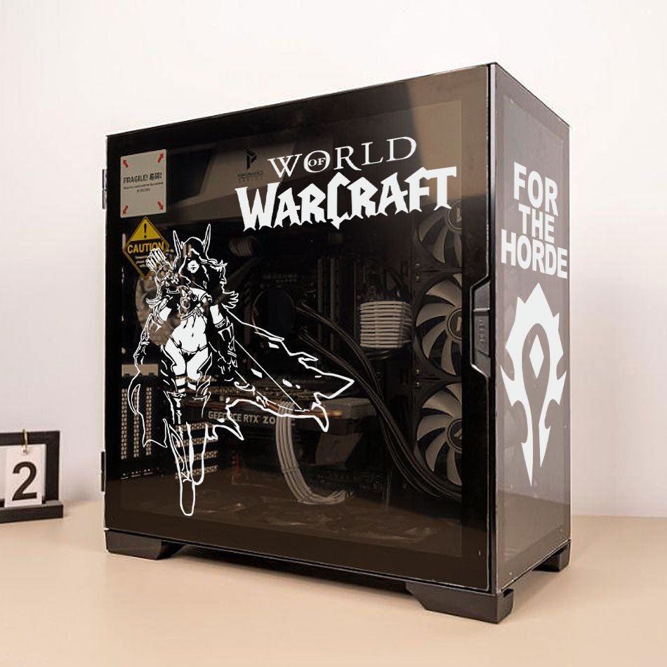 世界での配送-PCケース、落書きのビニールステッカー、atx - Pc Gaming World Of Warcraft のレビューと価格