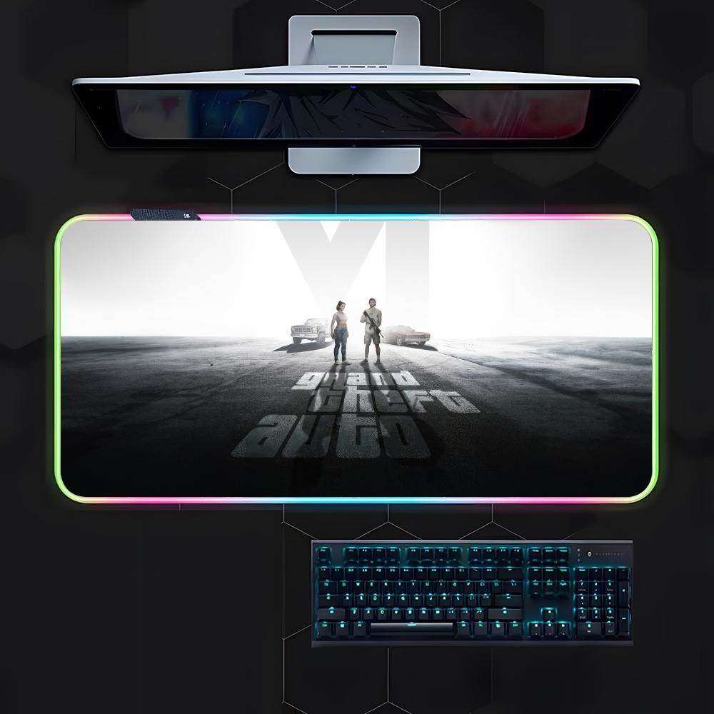 ゲーム G-gta 6 マウスパッドゲーマー発光 Led マ - Pc Gaming Gta のレビューと価格
