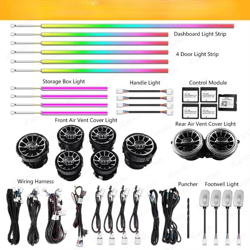 W217 W222クーペ ダイナミックC217ライトストリッ - Rgb Light Strip のレビューと価格