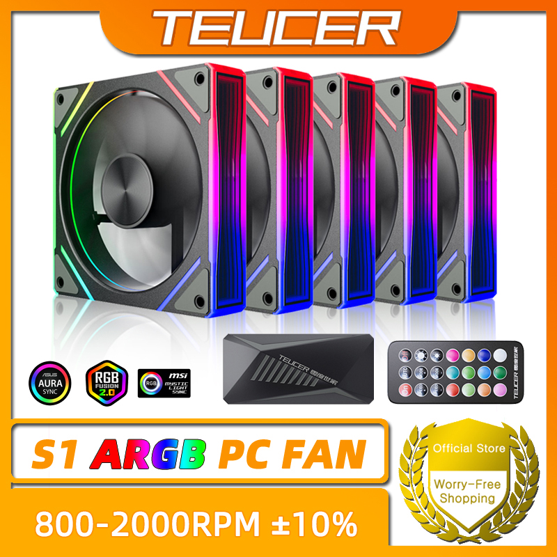 TEUCER Prism S1 ARGB 120mm (12 - Pc Gaming Case のレビューと価格