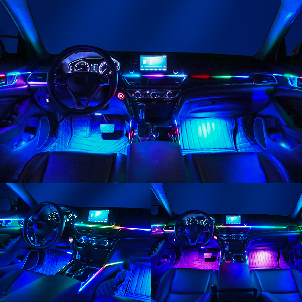ユニバーサル Led 車のアンビエントライト RGB 64  - Rgb Light Strip のレビューと価格