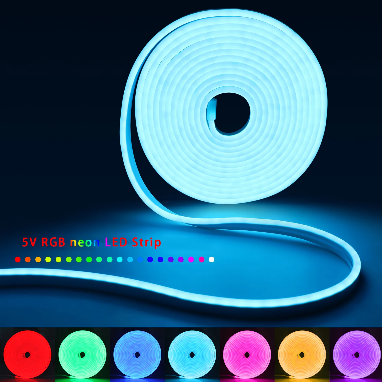 1-5m RGB LEDネオンストリップライト 5V USB - Rgb Light Strip のレビューと価格